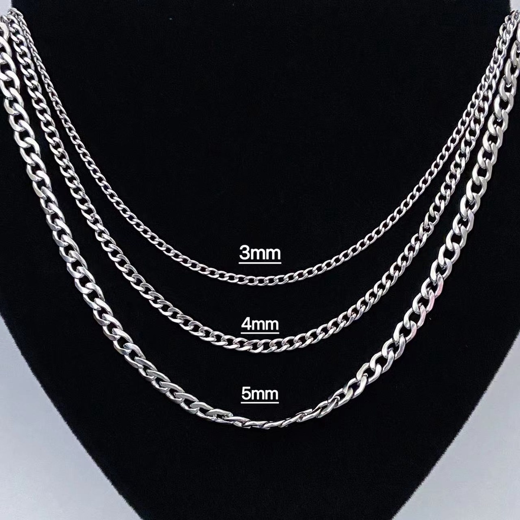Corrente Cordão Masculino 60cm Fino Aço Inoxidável Prata 1x1