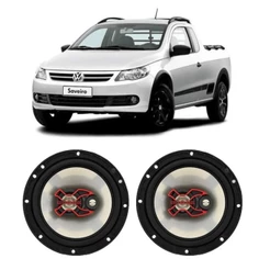 Kit Alto Falante Bravox Volkswagen Saveiro G5 2008 2009 2010 2011 2012 100w Rms