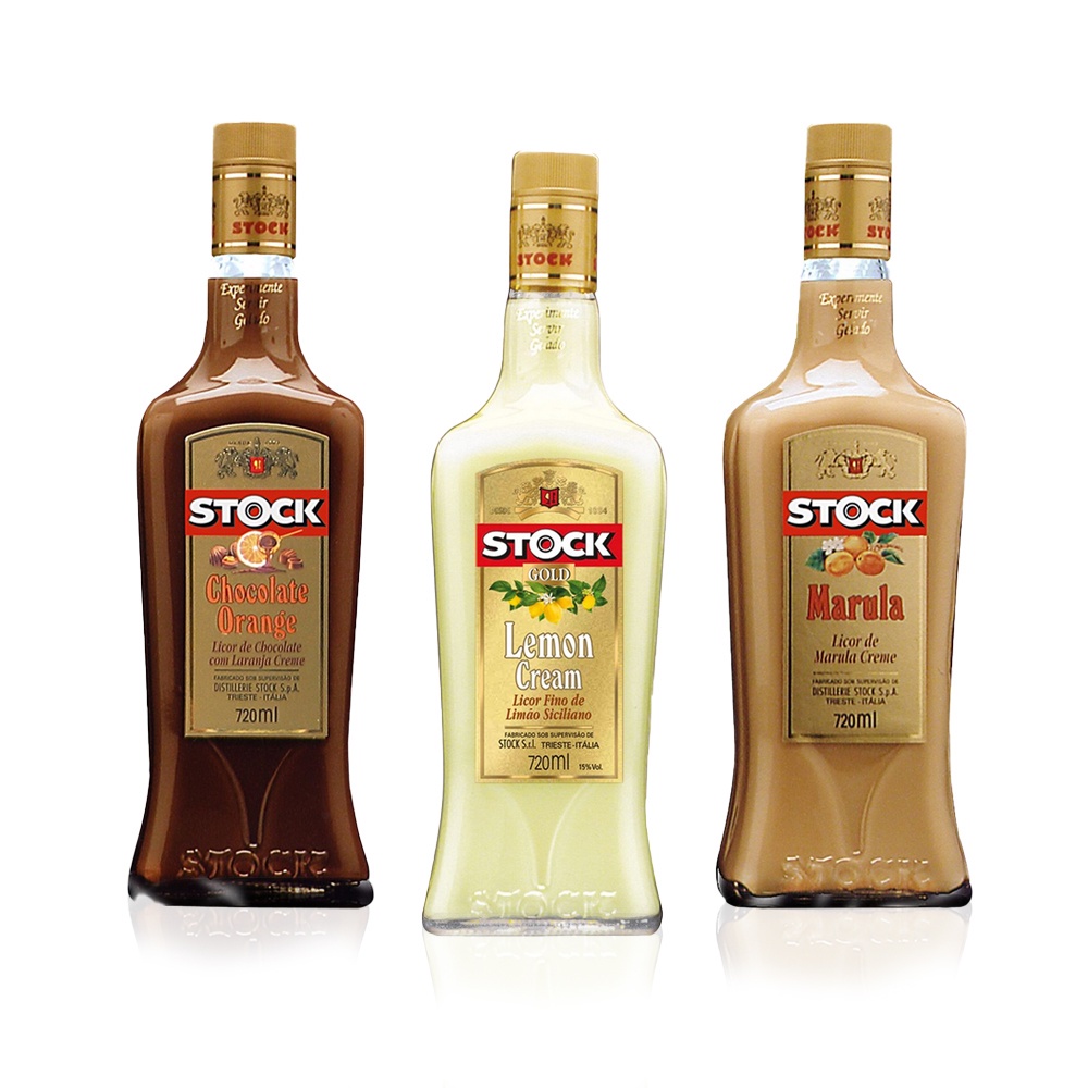 Kit 3 Licor Stock Marula Lemon Cream Chocolate Orange 720ml