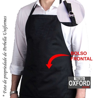 AVENTAL oxford regulável com bolso cozinha chef restaurante garçonete Lanchonete Pizzaria Evento em Oferta na Shopee