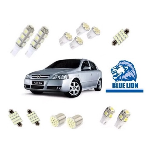 Kit Lampadas Led Astra 2003 Até 2011 Teto/placa/ré Top Linha
