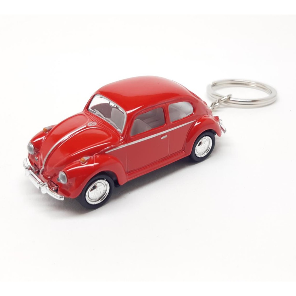 Chaveiro Miniatura Volkswagem Fusca Metal e Fricção 1/64
