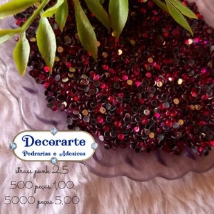 5.000 peças aprox de strass 2.5mm - pedrarias para adesivos e joias de unhas