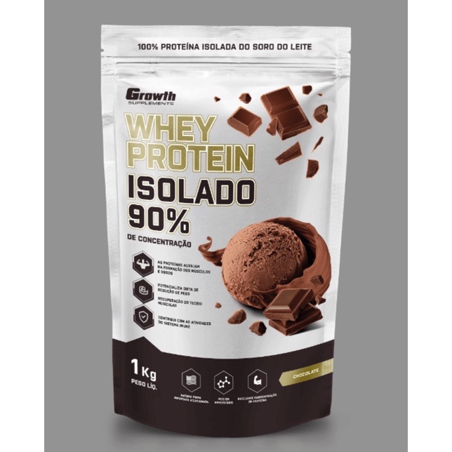 Whey Protein 100 Isolado com 90 Concentração 1kg Chocolate