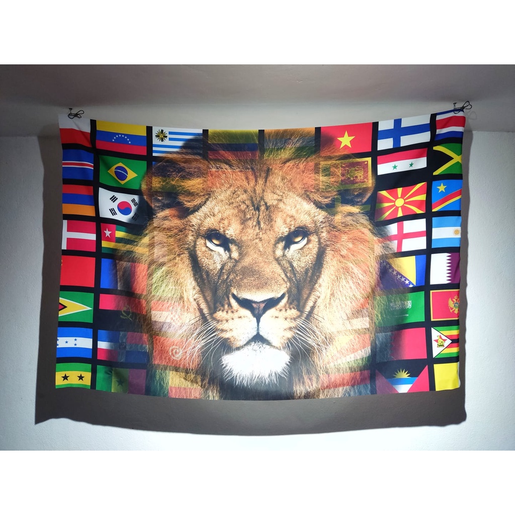 Bandeira Leão de Judá e Nações missões igreja em Oferta na Shopee