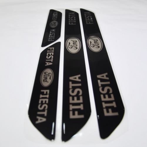 Protetor Soleira 4 Porta Relevo 3d Top M1 Carro Ford Fiesta
