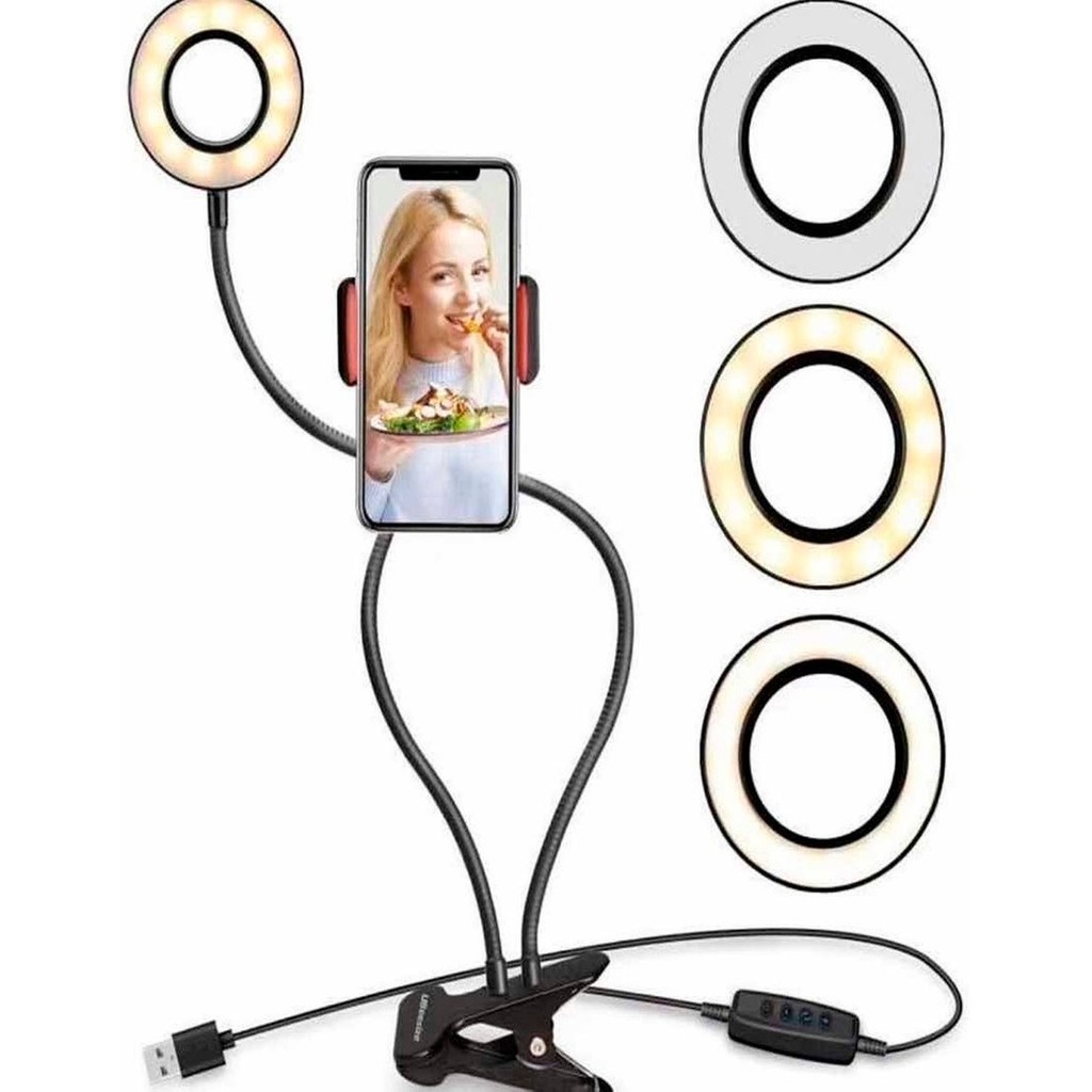 Luminária Portátil  Ring Light Mesa Suport Grande Controle