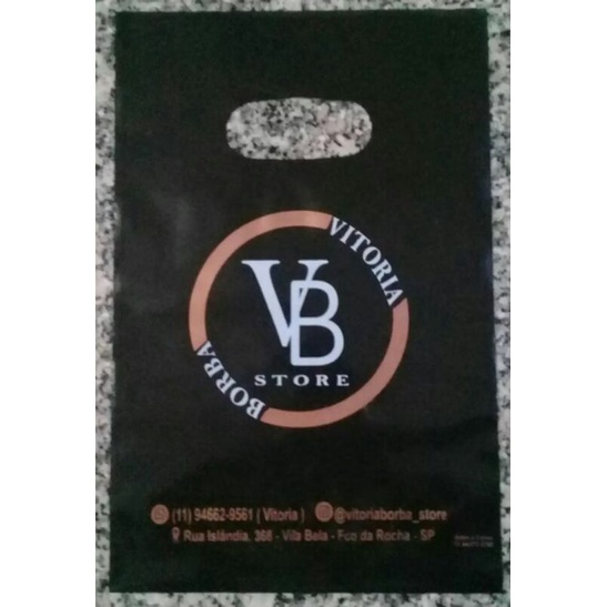 100 Unid.Sacola Plástica Personalizada 16x20/20x30/25x35