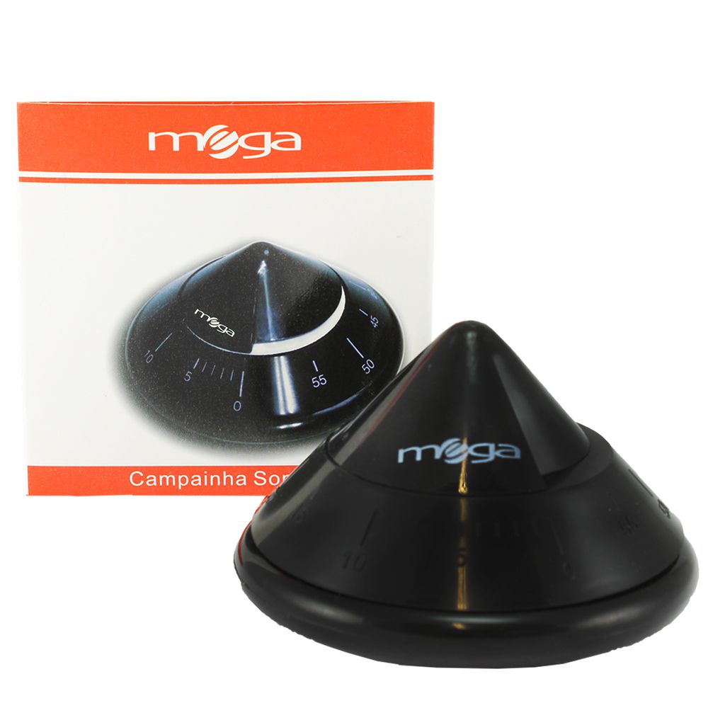 Timer Mega Cone Preto C/ 60 Minutos | Shopee Brasil