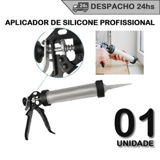 Pistola Aplicadora De Silicone Em Alumínio 9" 23cm Profissional - Fertak