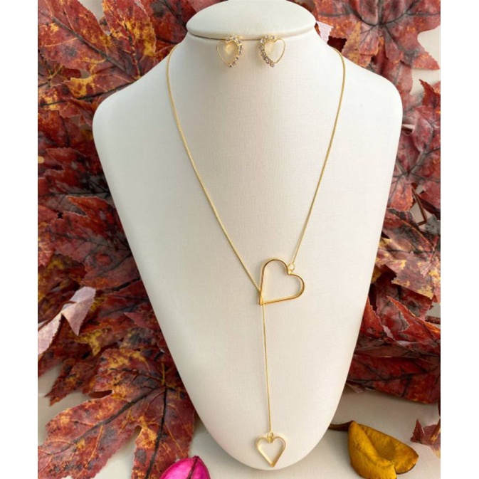 Conjunto Gravata Folheado