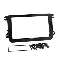 Moldura 2 Din Gol G7, Jetta, Amarok, Novo Fusca, Tiguan 07 A 10 - Black Piano