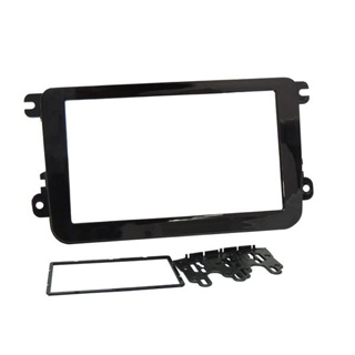 Moldura 2 Din Gol G7, Jetta, Amarok, Novo Fusca, Tiguan 07 A 10 - Black Piano em Oferta na Shopee