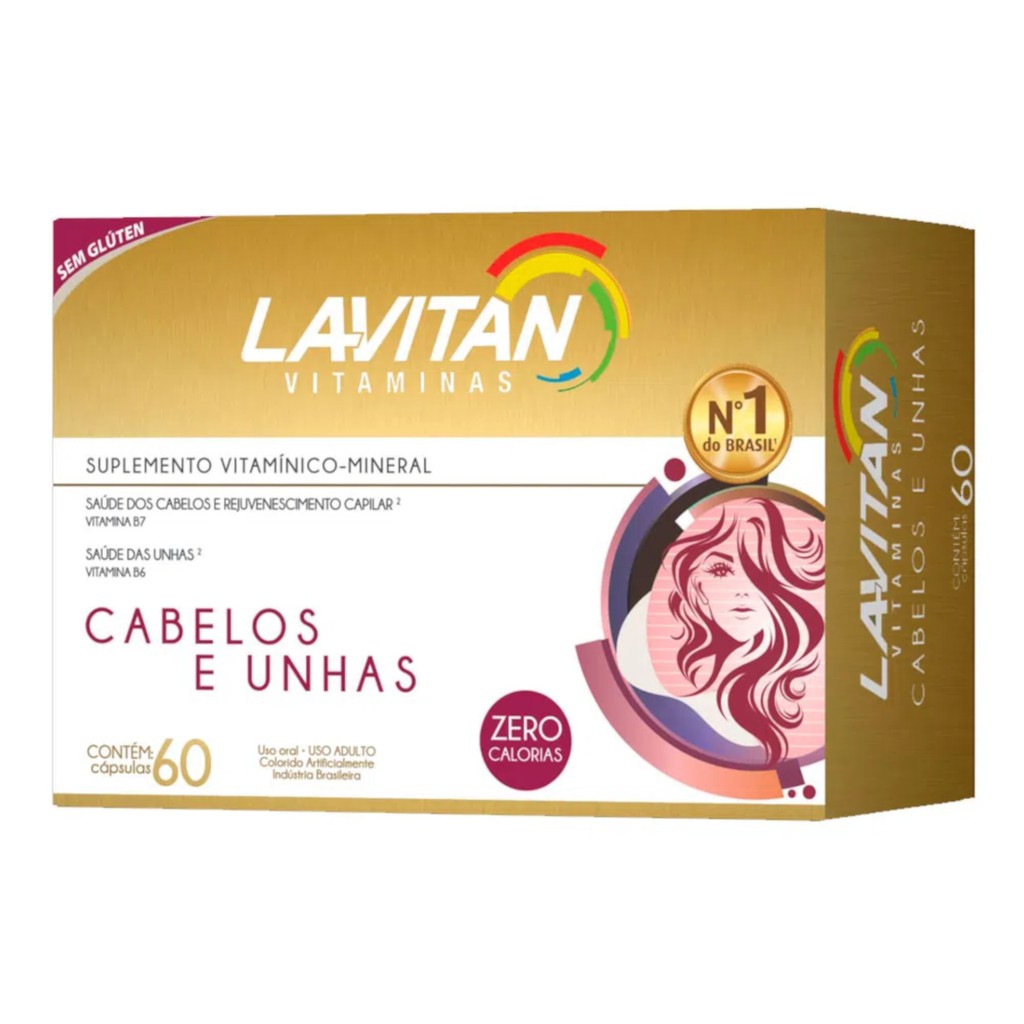 Lavitan Hair Fortalecimento Crescimento E Brilho Cabelos E Unhas C Psulas Meses De