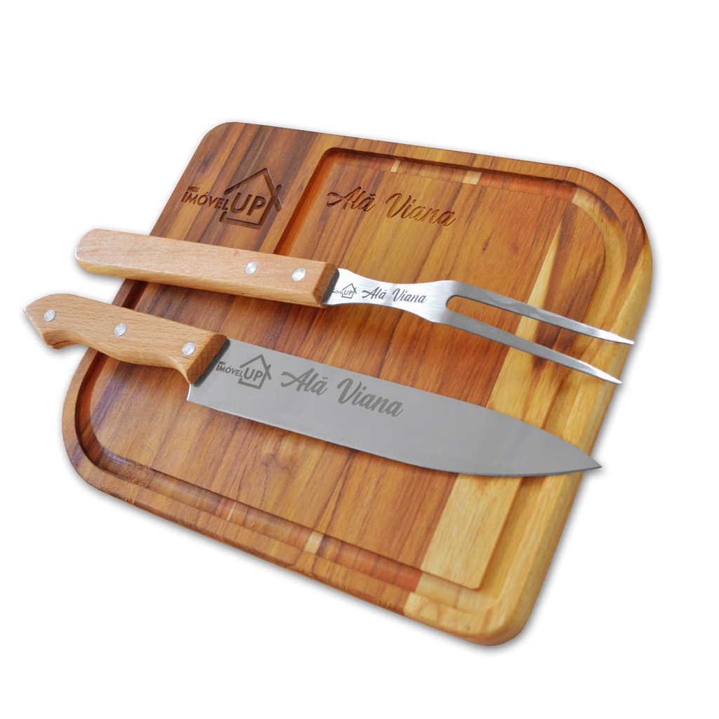 Kit Para Churrasco Com Garfo E Faca