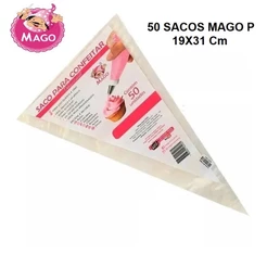 50 Saco de Confeitar 19x31 Manga de Confeitar Para Bico Confeiteiro (CHOCO)