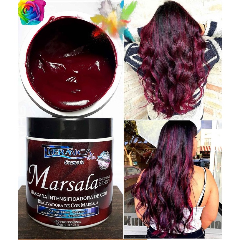 Mascara de Tratamento Matizadora Pigmentadora e Tonalizante Marsala 500 gramas em Oferta na Shopee