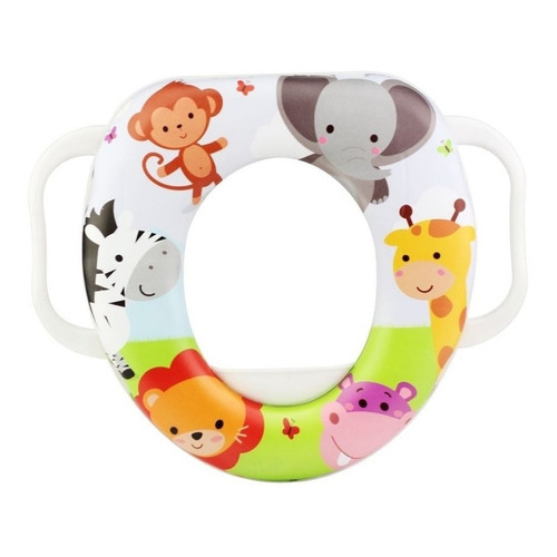 Assento Redutor Infantil Macio Para Vaso Safari Com Alças