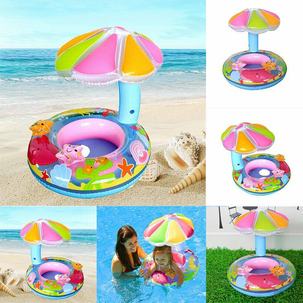 Infantil boia Bote para bebê Inflável baby bote com cobertura COGUMELO