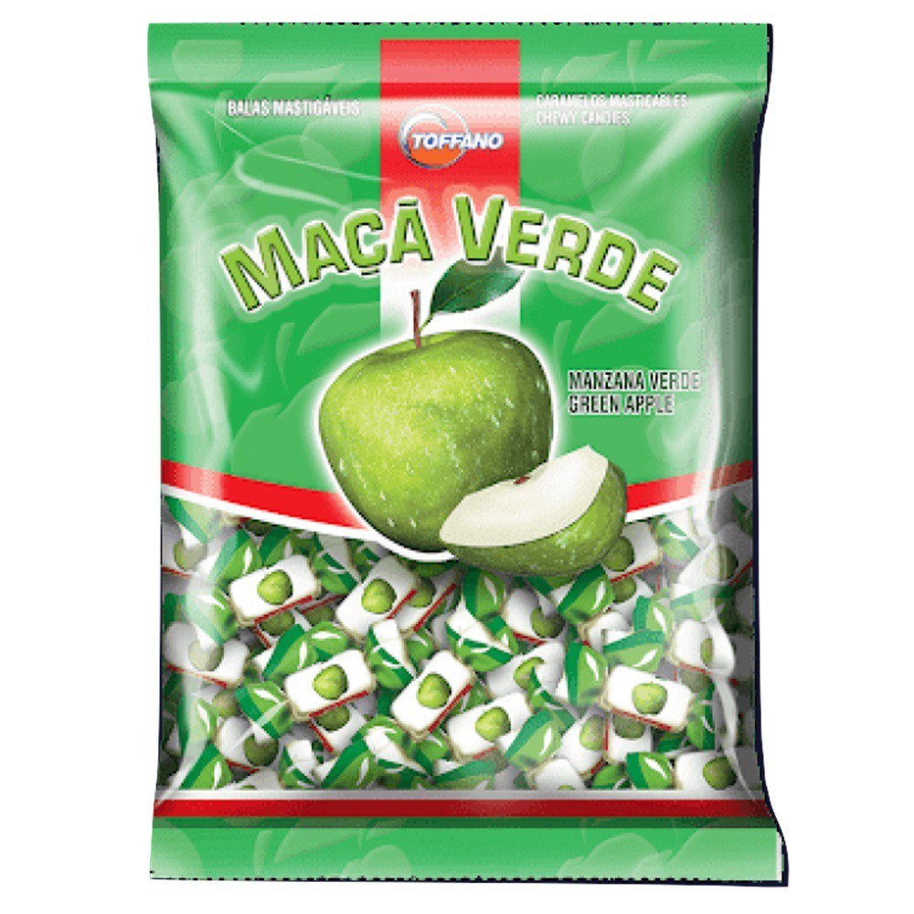 Bala Maça Verde 600g - Toffano
