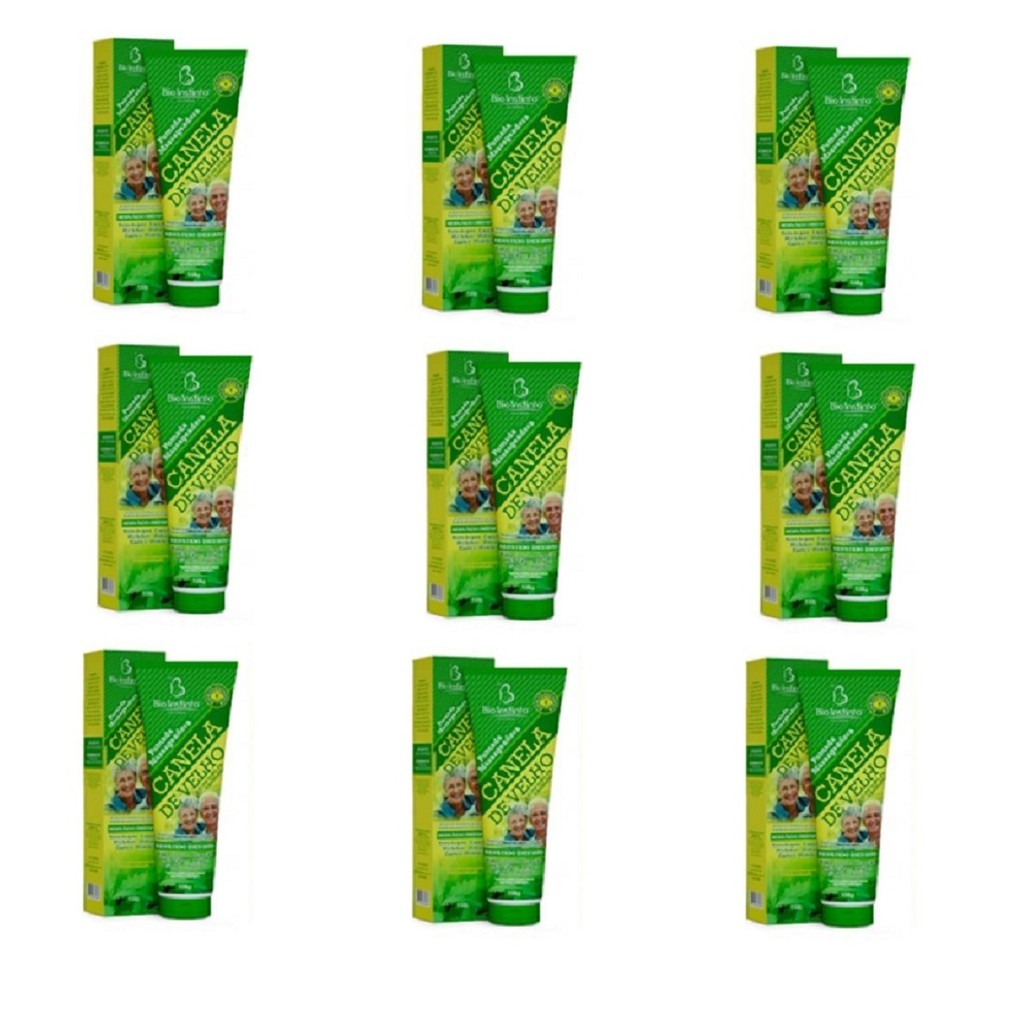 Kit 9 - Pomadas Canela de Velho com Sebo de Carneiro Bio Instinto 150G