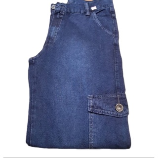 Calça jeans masculina cargo 100% algodão cód.131 em Oferta na Shopee