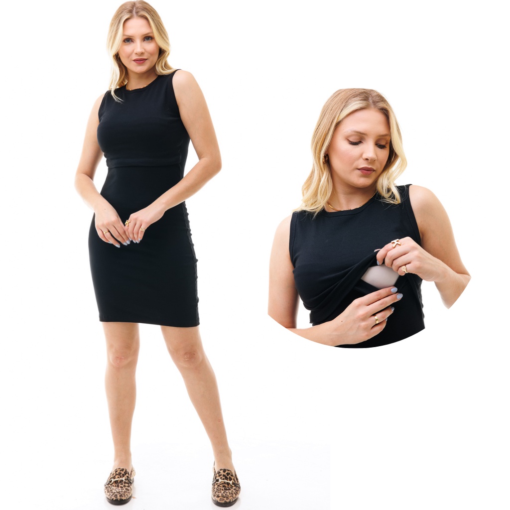 Vestido Regata Afogada Amamentação Várias Cores em Oferta na Shopee