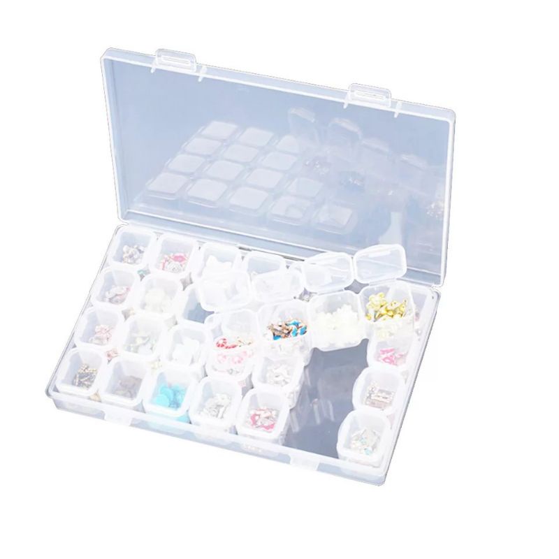 Kit 2 Organizador 28 Divisórias  Pedrinhas Caviar Decoração Unhas em Oferta na Shopee