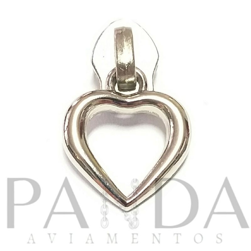 Cursor de Zíper N°5 - CORAÇÃO VAZADO Kit C/ 5 ou 10 Unidades