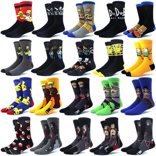 Personalidade Novidade Meias De Desenho Animado Engraçadas Homens Novas Feliz Outono Harajuku Hip Hop Combinado Algodão Sokken em Oferta na Shopee
