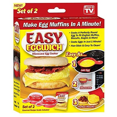 Omeleteira de Microondas Máquina De Omelete Forma de Ovo Easy Eggwich X-Egg Modelador antiaderente