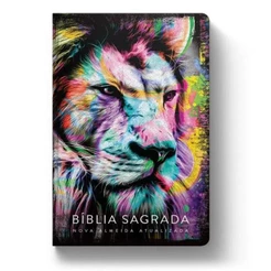 Bíblia Sagrada NAA | Letra Média | Capa Dura | Leão Colorido