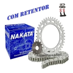 Kit Relacao Tração Transmissão Honda Cbx 250 Twister 2001 2002 a 2008 Com Retentor Original Nakata