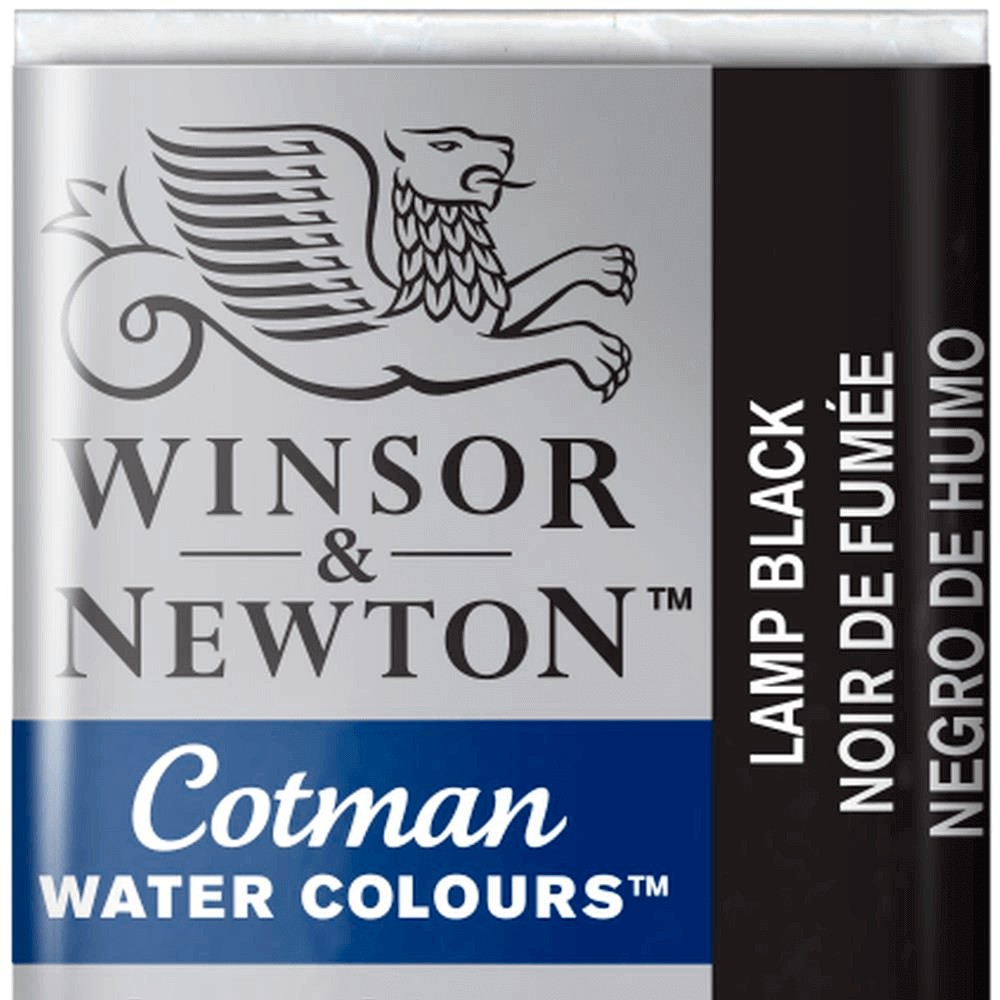 Aquarela Winsor & Newton Cotman Pastilha 337 Lamp Black 2