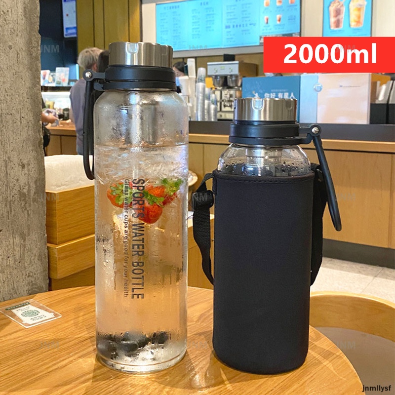 20000ml Garrafa De Vidro De Grande Capacidade Água Esportiva Para Viagem Ao Ar Livre Portátil Com Filtro