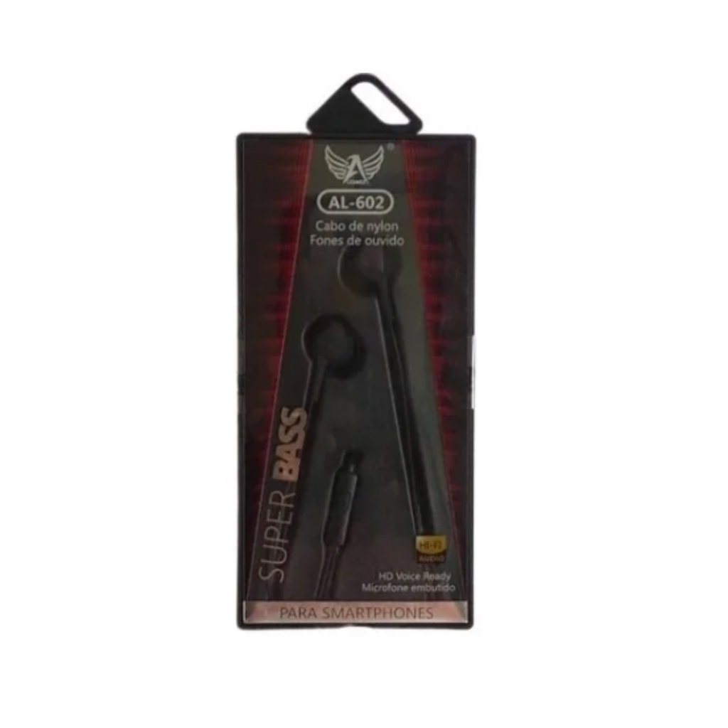 Fone De Ouvido Cabo De Nylon Altomex Al-602 para Smartphones