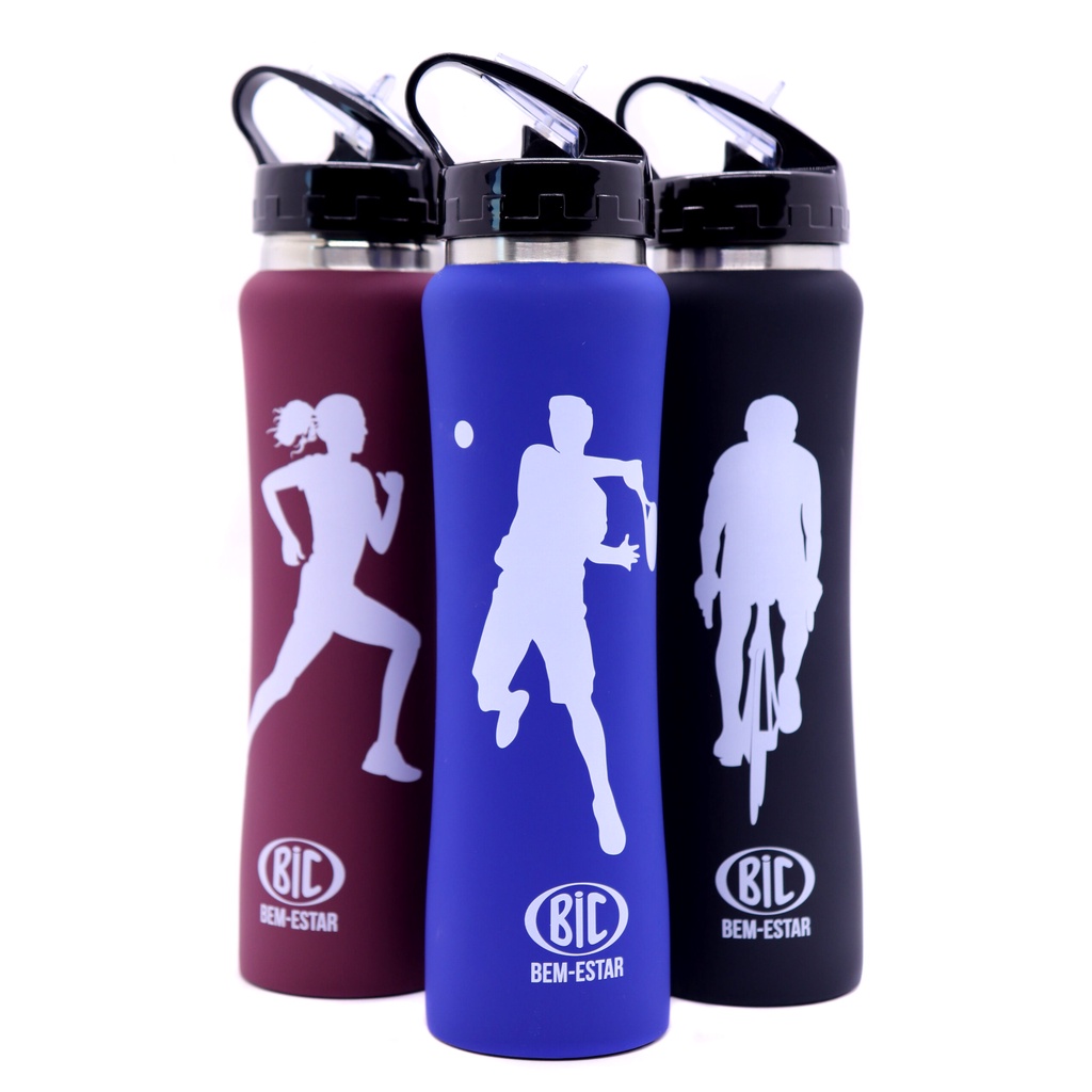 Gararfa Squeeze Térmica Bic Inox Quente E Frio Esporte Fitness