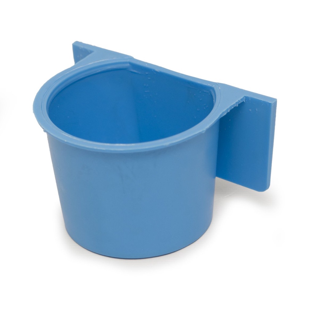 Christino Caneca com Aba para Gaiolas Viveiros e Gaiolão de Pássaros - Bebedouro e Comedouro