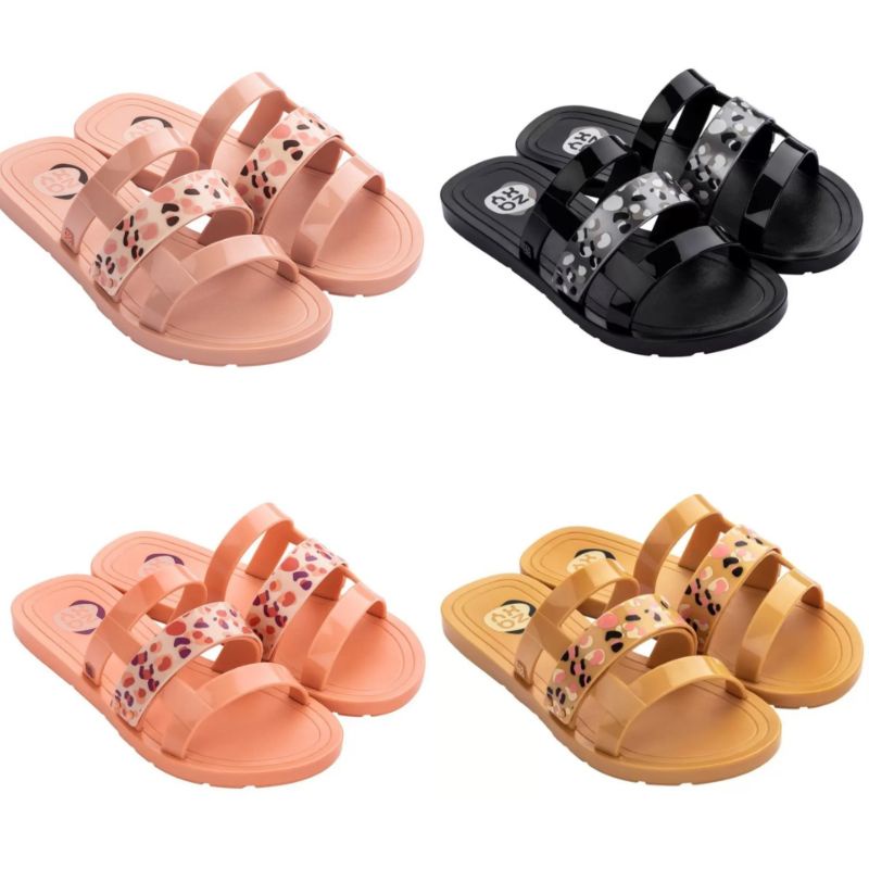 chinelo Slide Feminino Zaxy Manifestar Alegria Tira Removível