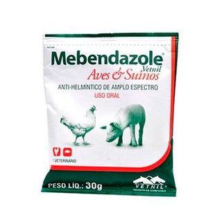 Mebendazole Para Aves e Suinos Vetnil - 30g em Oferta na Shopee