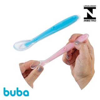 Colher De Silicone Macio Para Bebê Original Buba Introdução Alimentar INMETRO em Oferta na Shopee