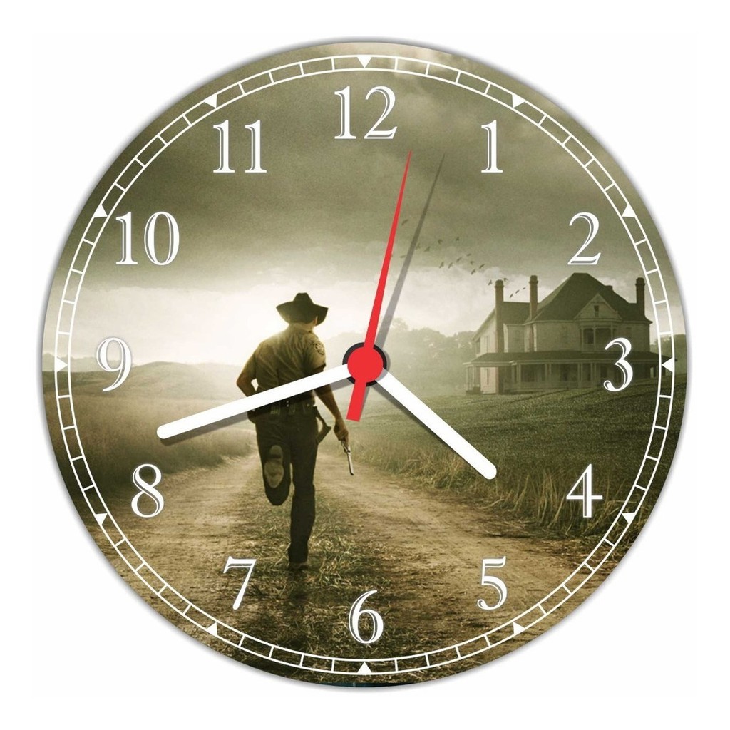 Relógio De Parede The Walking Dead Séries Filmes Quartz