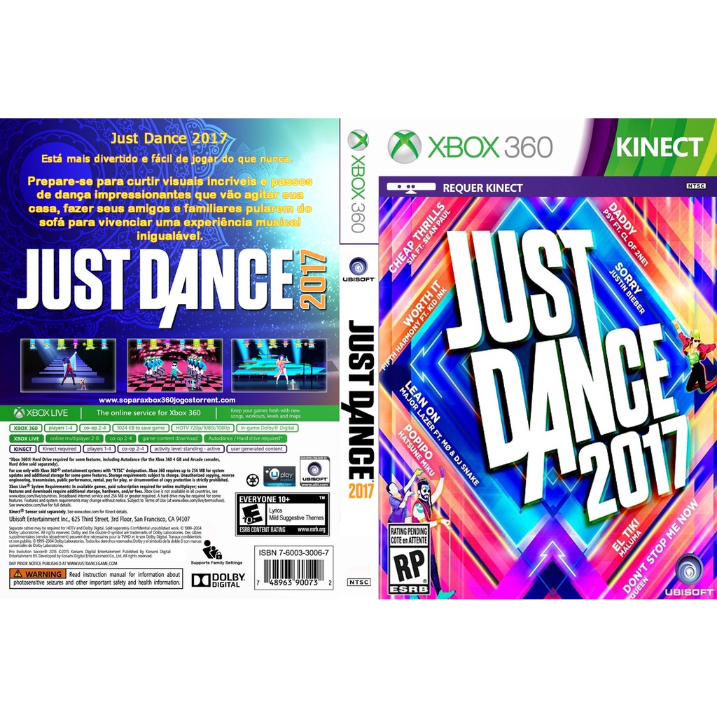Just Dance 2017  P/ XBOX360 (LTU/LT/JTAG/RGH)