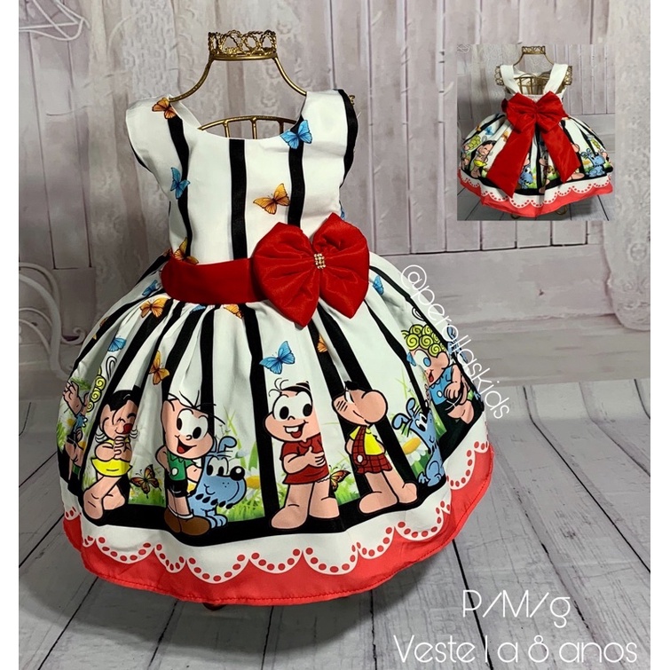 Vestido Turma Da Monica Tematico Festa Infantil Shopee Brasil 2897