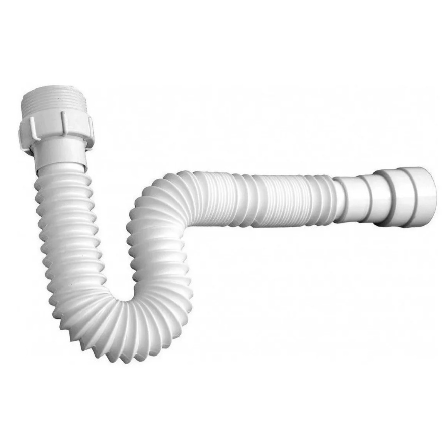 Sifão Universal Longo 1,4mt Sanfonado C/ Aneis De Vedaçao