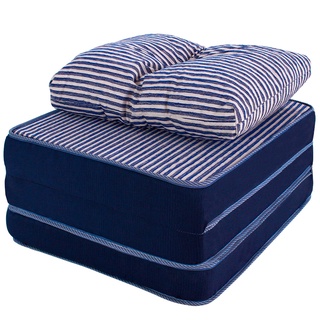 Puff Colchonete Dobrável / Sofá 3 em 1 + Travesseiro Solteiro BF Colchões em Oferta na Shopee