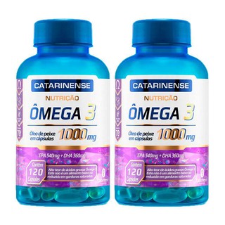 Kit 2x Ômega 3 1000mg Original (240 Cáps) - Catarinense Pharma (MEGA PROMOÇAO)