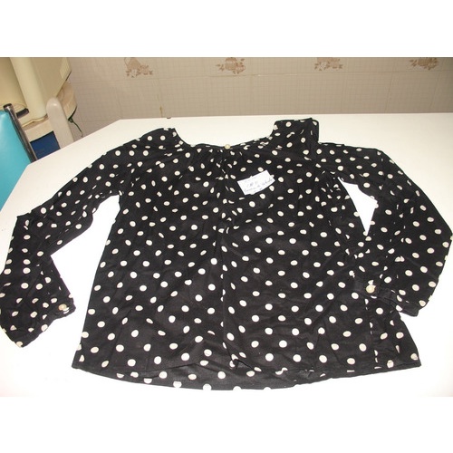 Roupa Lote 188 Usa Menina Camisa Preta De Bolinha Gap Kids