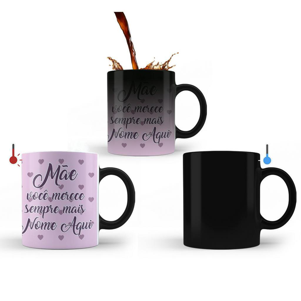 Caneca Mágica Presente Supresa DIa Mães Você Merece Sempre Mais Criativo Achadinhos Cerãmica 325ml