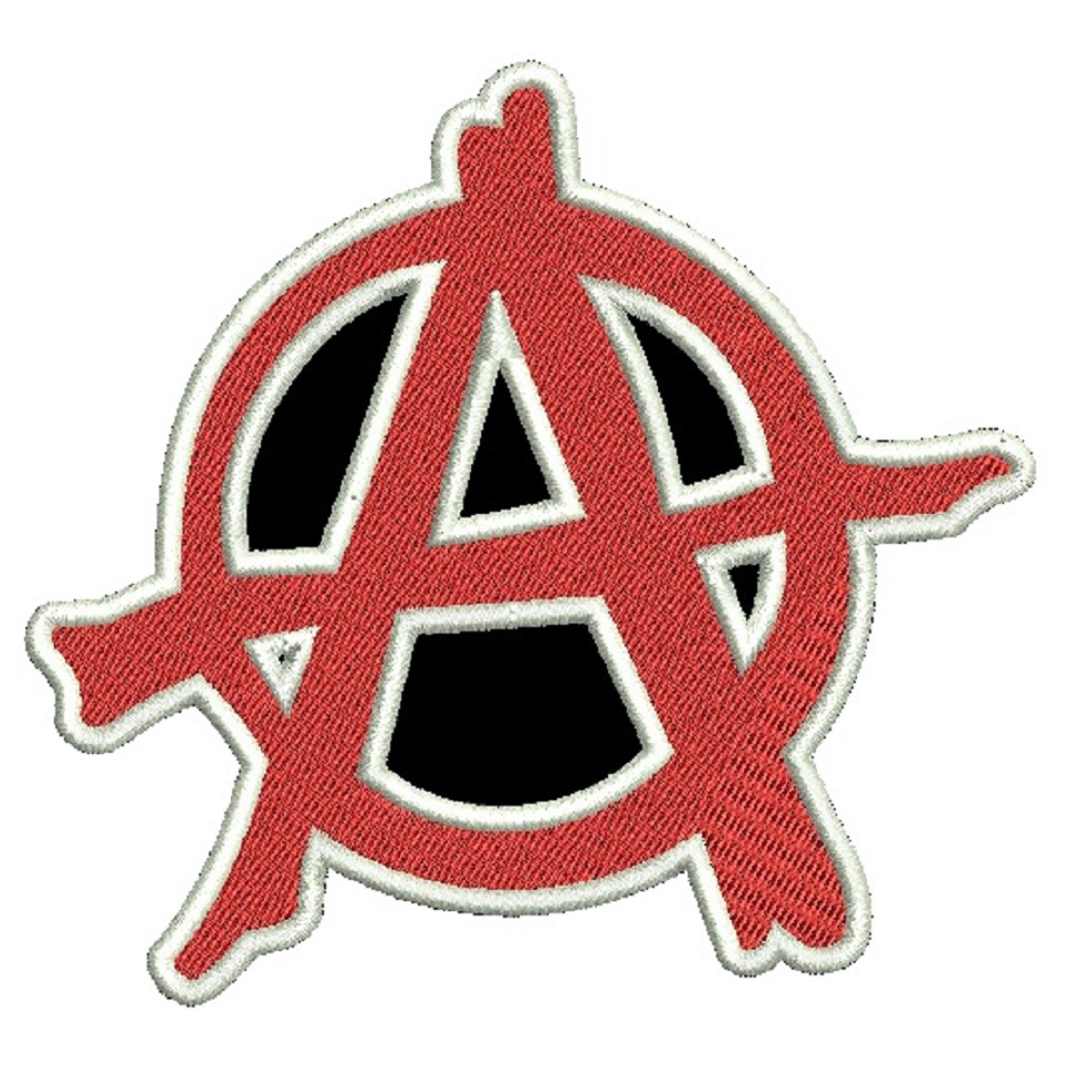 Patch Bordado Anarquia (Rock, Metal, Motociclismo). em Oferta na Shopee
